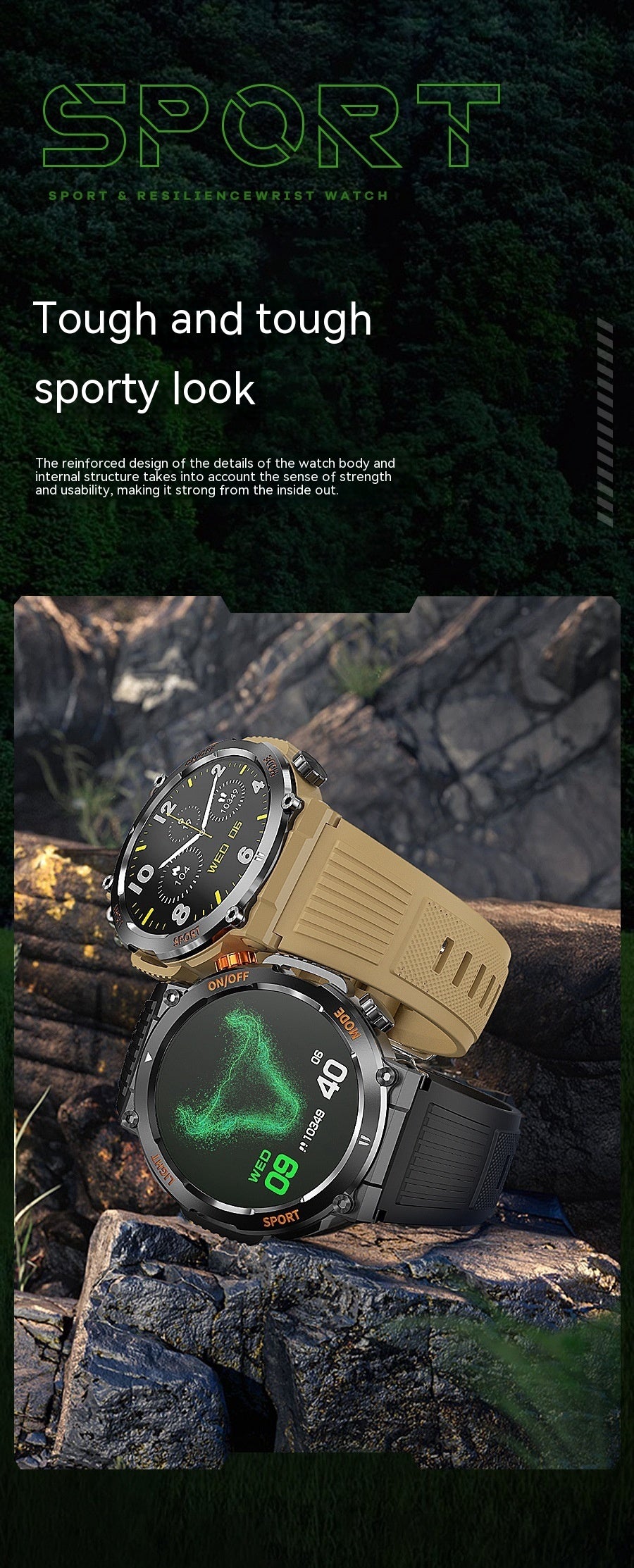 Smart Sport Watch. Health Monitoring & Elegant Design.