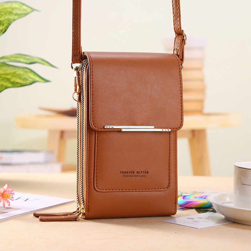 Touch Screen Mobile Phone wallet Small Crossbody purse
