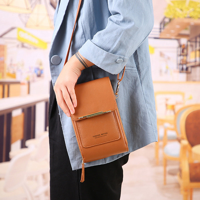 Touch Screen Mobile Phone wallet Small Crossbody purse