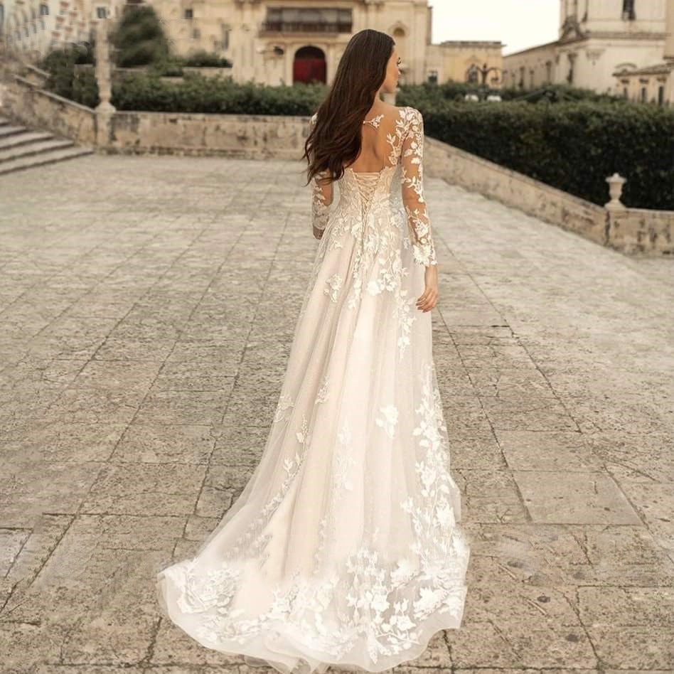 Long Sleeve Mori Style Wedding Dress