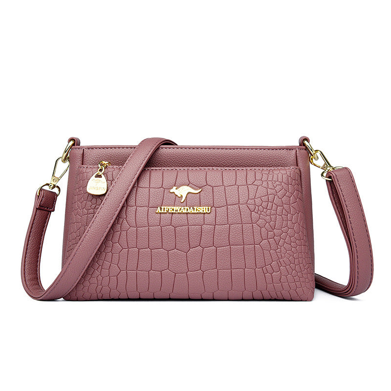 Sheila Merchandise pink textured purse for every occasion with adjustable strap and gold accents
