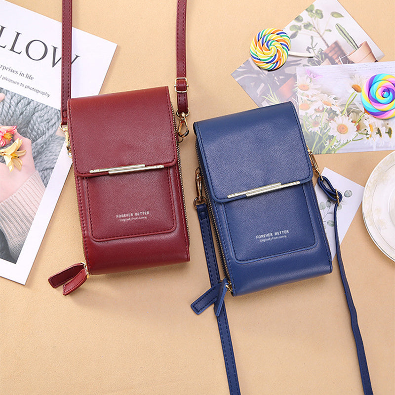 Touch Screen Mobile Phone wallet Small Crossbody purse