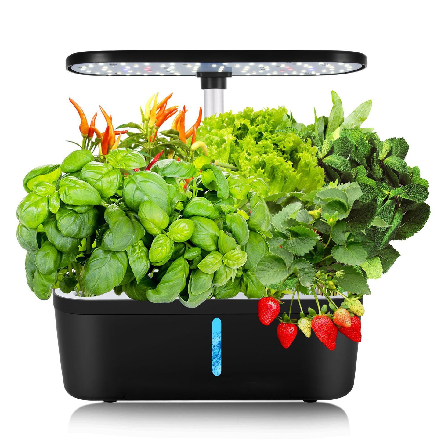 Sheila Merchandise Grow Your Own Vegetables LED with vibrant herbs and strawberries for indoor gardening