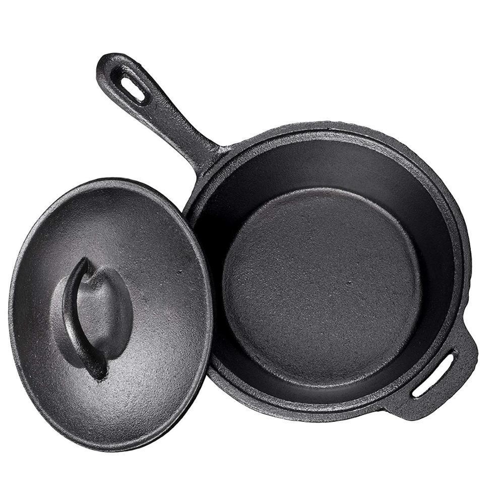 Sheila Merchandise cast iron oven camping set with a lid and handle for outdoor cooking