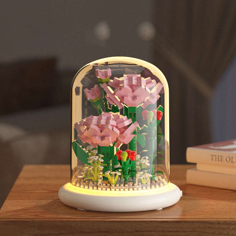 Eternal Rose Building Block Bouquet – Desk Décor Gift
