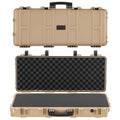36" Hard Rifle Case - IP67 Waterproof Lockable Gun Case with Wheels & 4-Layer Foam