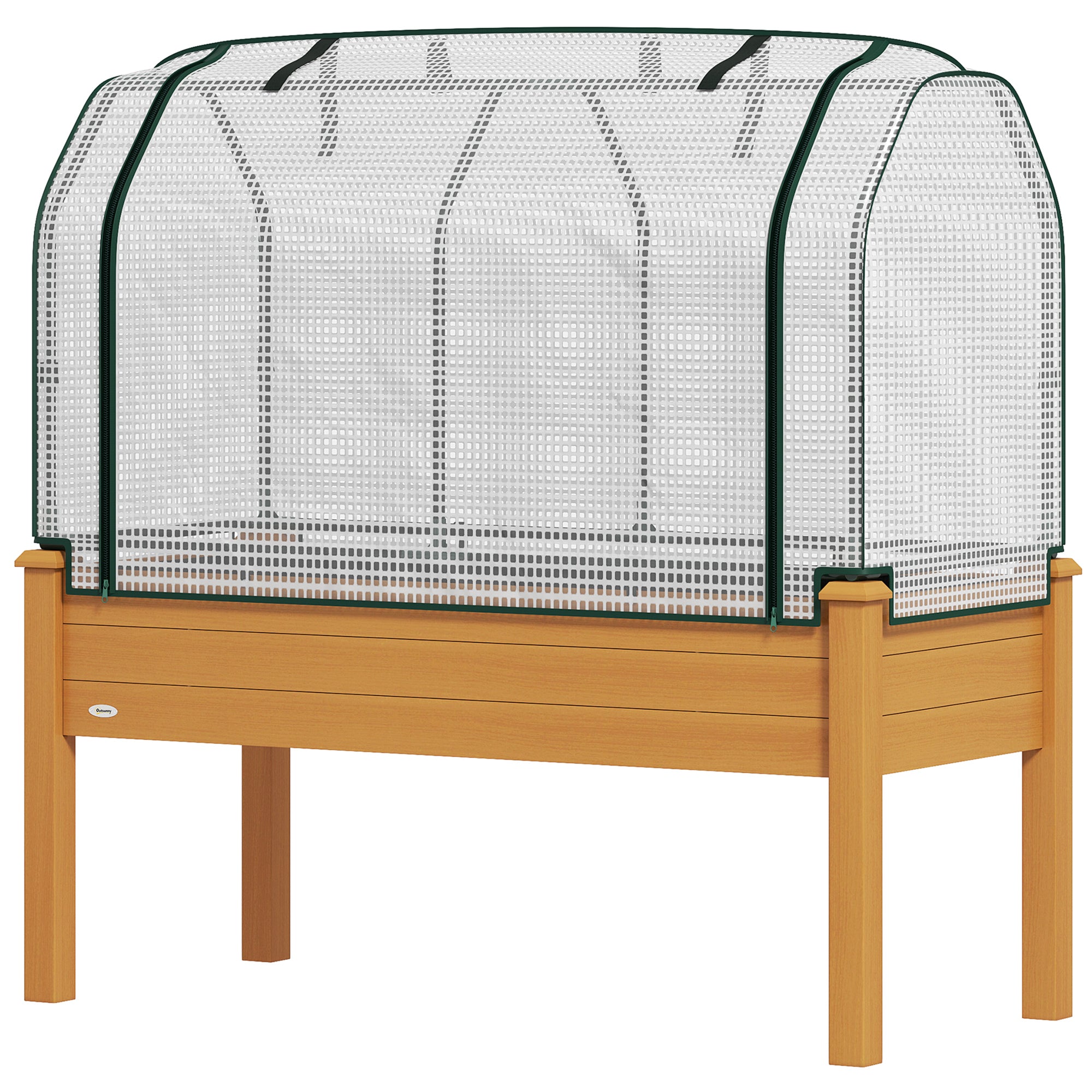 Raised Garden Bed with Greenhouse Cover - 48" x 22" x 46"