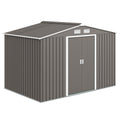 Large Outdoor Storage Shed, 9x6 Garden Tool Shed for Patio, Garage, Lawn, Gray