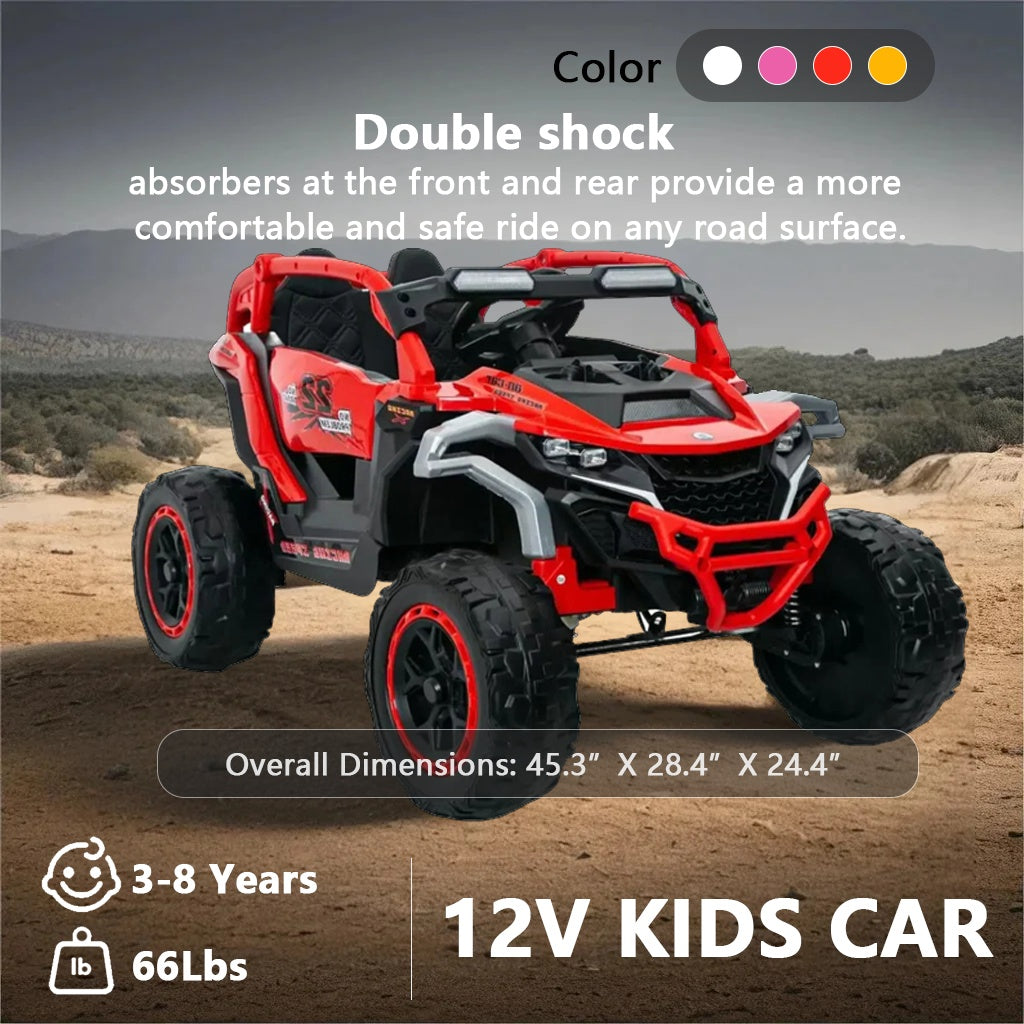 12V Kids Electric Ride-On UTV Truck - 2 Seater with Remote Control