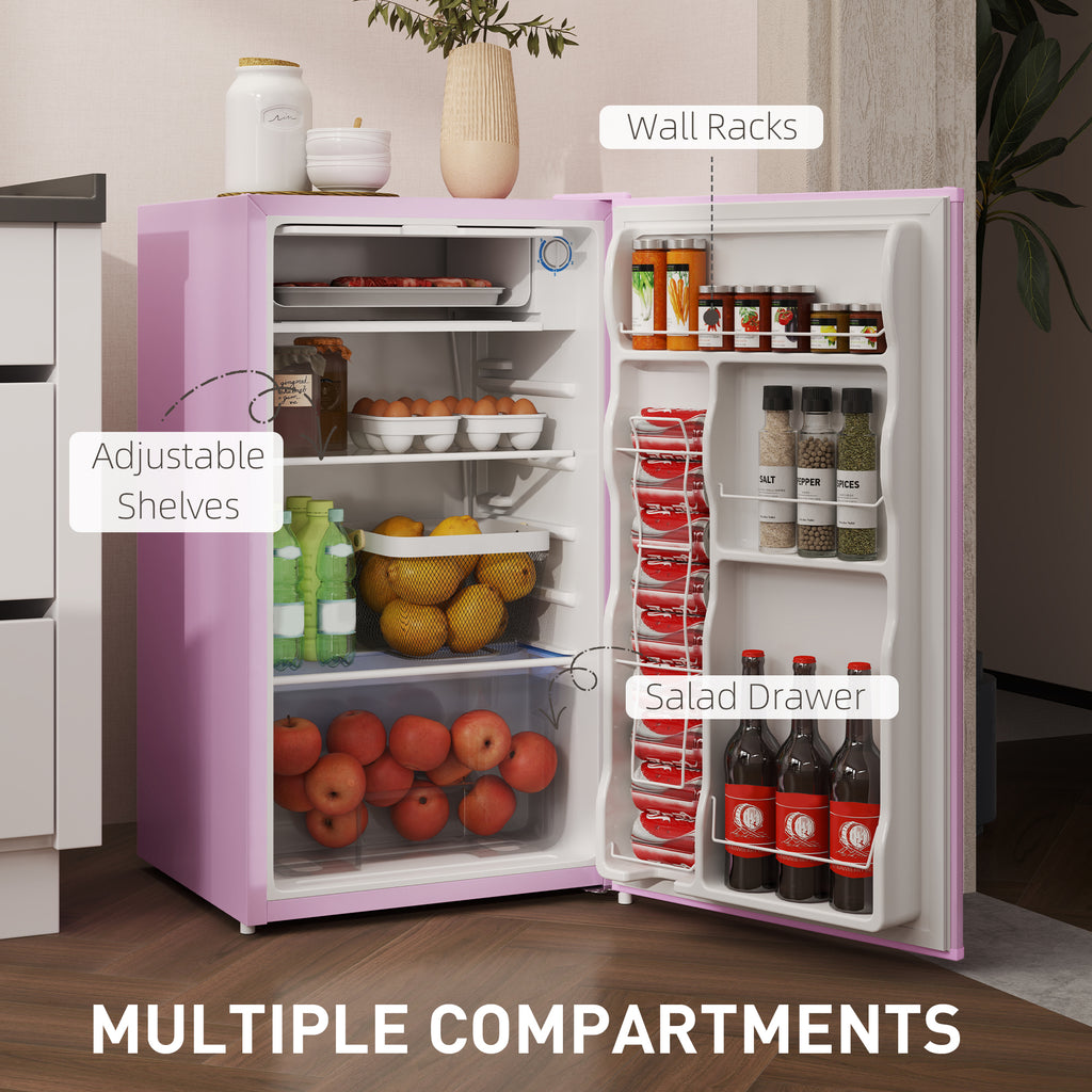 3.2 Cu.Ft Mini Fridge with Freezer - Compact Refrigerator - Pink