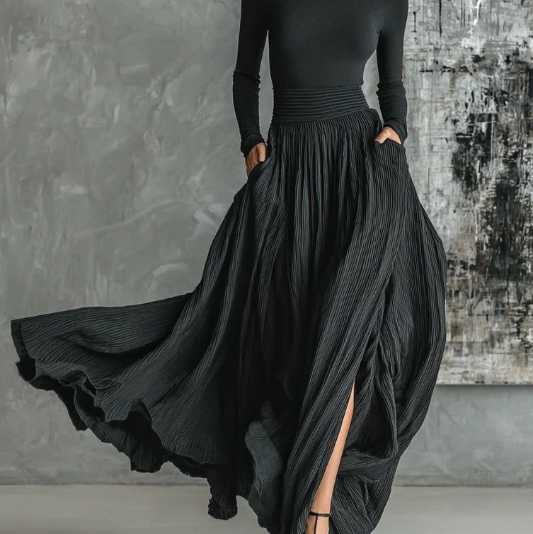 Vintage-Inspired Midi Dress – Tailored Slim Fit for Women