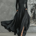 Vintage-Inspired Midi Dress – Tailored Slim Fit for Women