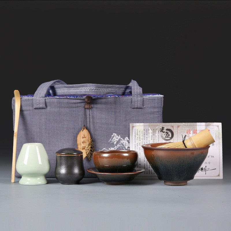 Tea Ceremony Gift Set with Brush & Accessories