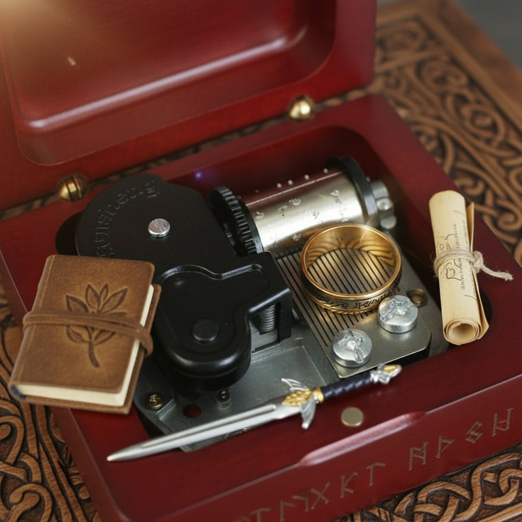 Lord of the Rings Music Box - Wooden Clockwork Gift