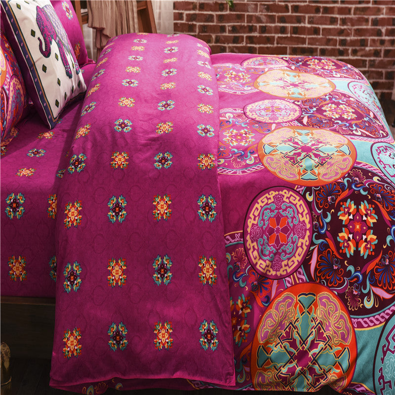 Bohemian Floral Bedding Set – Duvet Cover & Pillowcases