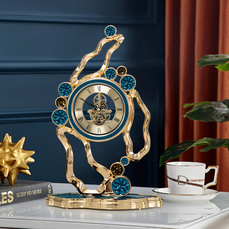 Mechanical Gear Clock Enamel