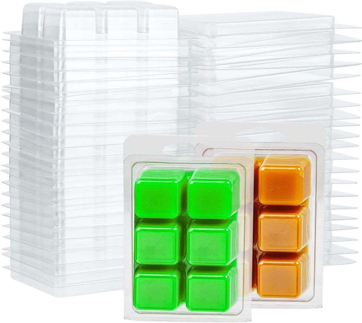 Wax Melt Clamshell Molds - Clear Plastic Trays for Candles & Soap
