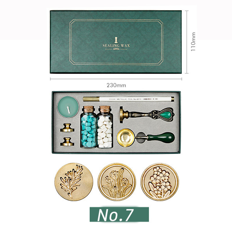 Retro Wax Seal Set Stamp Replace Copper Head Wedding Packaging Gifts