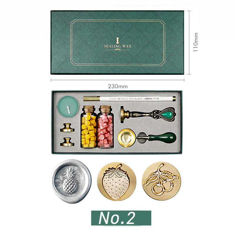 Retro Wax Seal Set Stamp Replace Copper Head Wedding Packaging Gifts