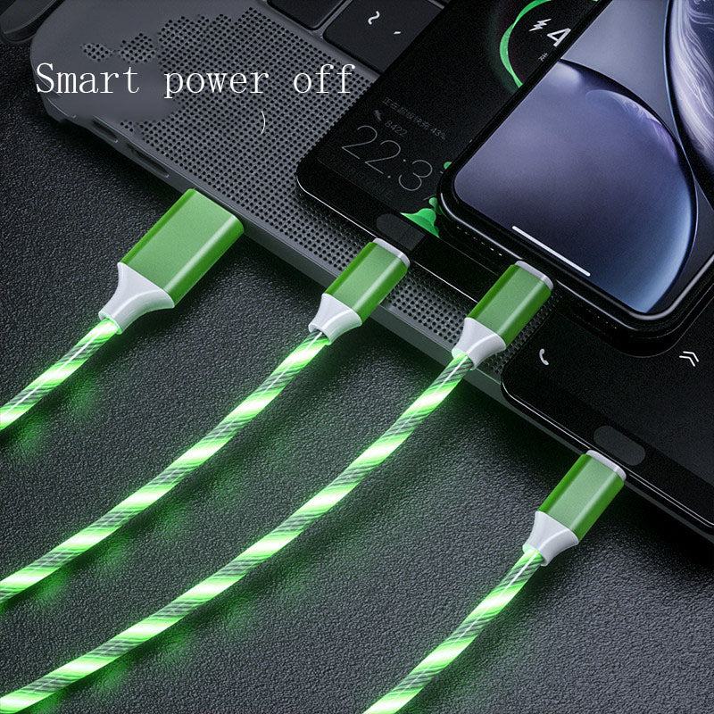 3-in-1 LED Charging Cable – USB-C, Micro USB & Lightning