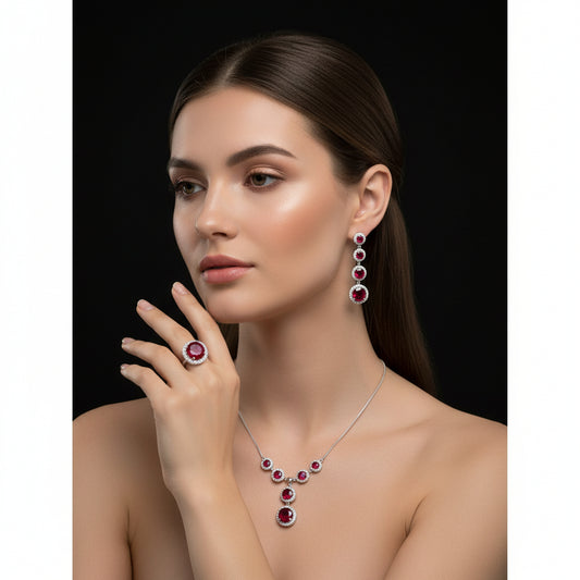 Bridal jewelry three-piece