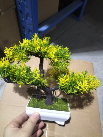 Artificial Bonsai Potted Plant – Realistic Faux Bonsai Tree for Home & Office Decor