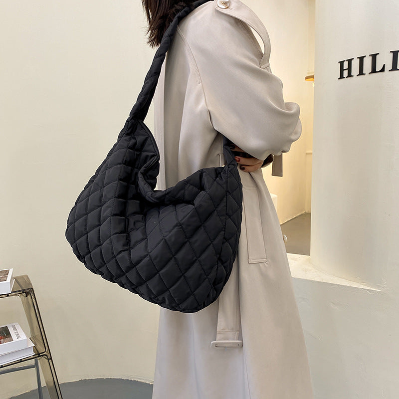Women's Large Nylon Tote Shoulder Bag – Soft Shell Everyday Shopper