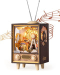 Robotime Rolife Sunset Carnival Music Box – 3D Wooden Puzzle with LED Light & Melody