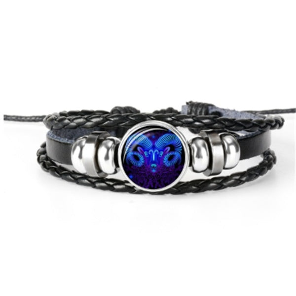 Zodiac Constellation Bracelet - Luminous Glow in the Dark Braided Bracelet for Men, Women & Kids