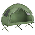 Camping Tent Cot - Single Person Elevated Folding Cot with Covered Tent & Carry Bag