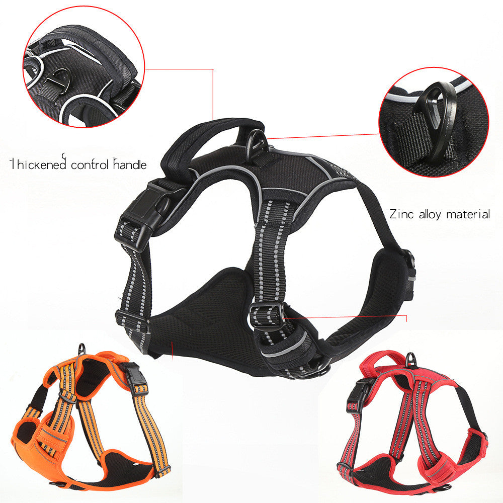 No-Pull Reflective Dog Harness Vest – Breathable & Adjustable
