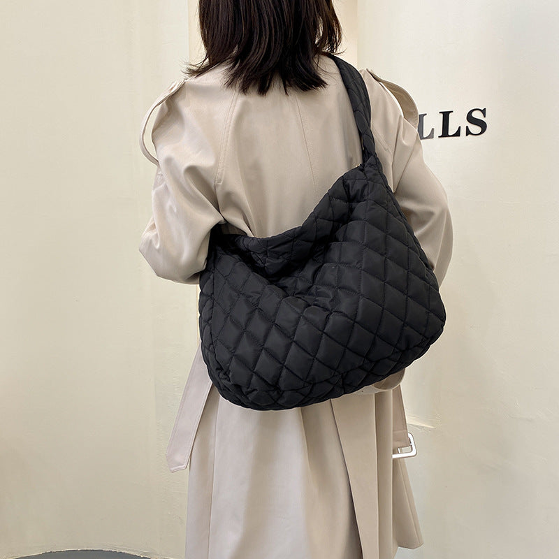 Women's Large Nylon Tote Shoulder Bag – Soft Shell Everyday Shopper