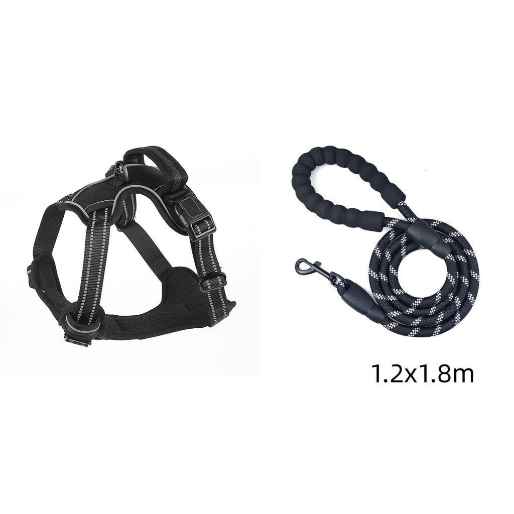 No-Pull Reflective Dog Harness Vest – Breathable & Adjustable
