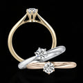 diamond ring Gold-colored rose gold wedding diamond female ring