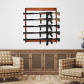 Gun Rack, Wood Gun Rack Wall Mount, Gun Display Rack Holds 5 Rifles, Shotguns, 132 Lb Heavy Duty Wall Storage Display Rifle Rack With Soft Padding