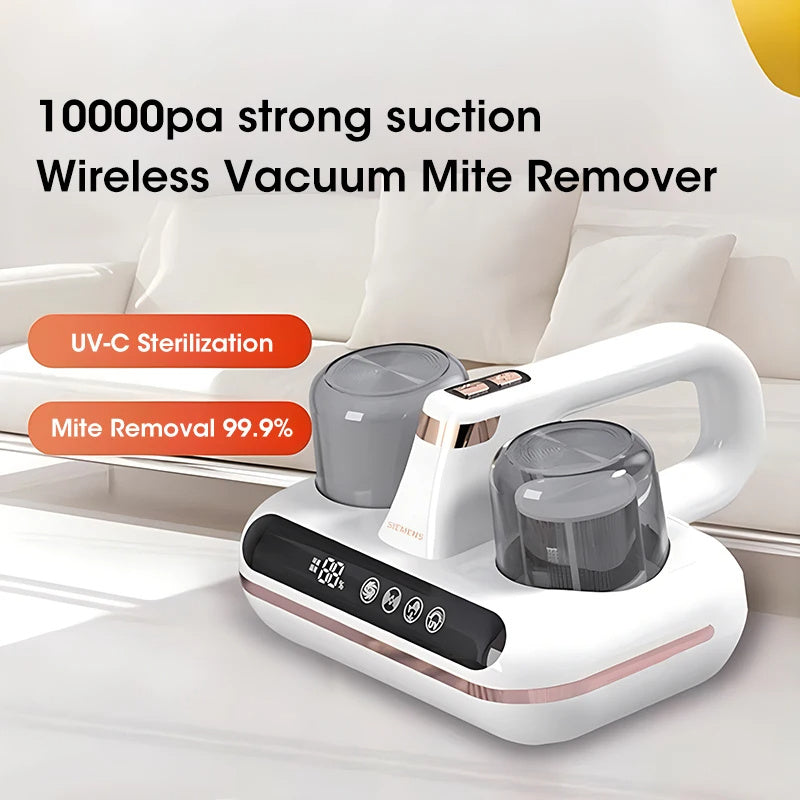 Vacuum Mite Remover Cordless Handheld Cleaner Powerful Suction