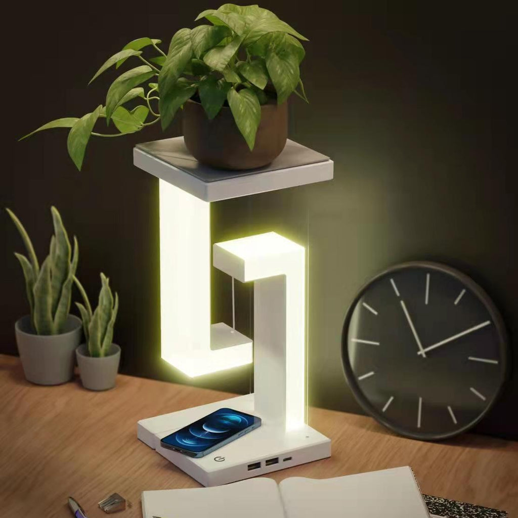 Wireless Charging Suspension Table Lamp - Floating Balance Lamp for Bedroom