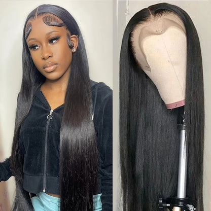 9A Real Human Hair Lace Front Wig - Straight Hair