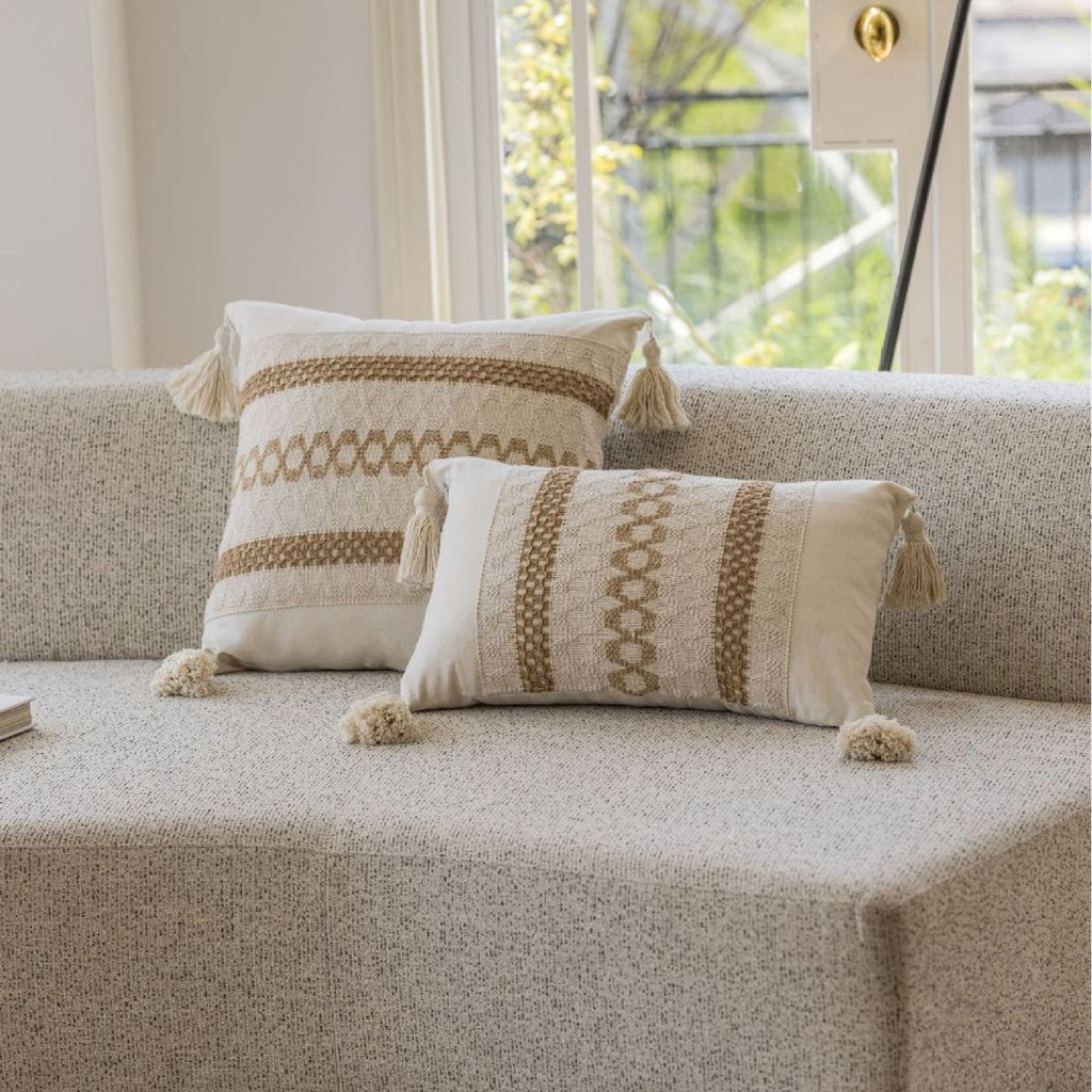 Jacquard Cushion Cover for Couch or Bed – Textured Woven Design