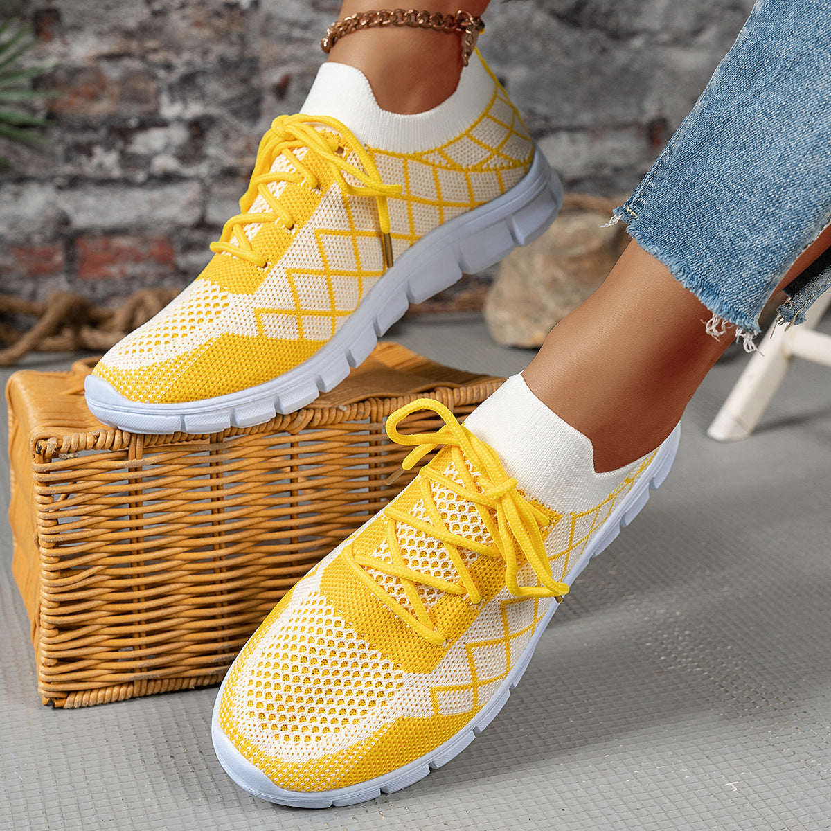 Breathable Mesh Sneakers – Women's Lightweight Casual Walking Shoes