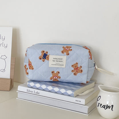 New Striped Bear Makeup Cosmetic Bag