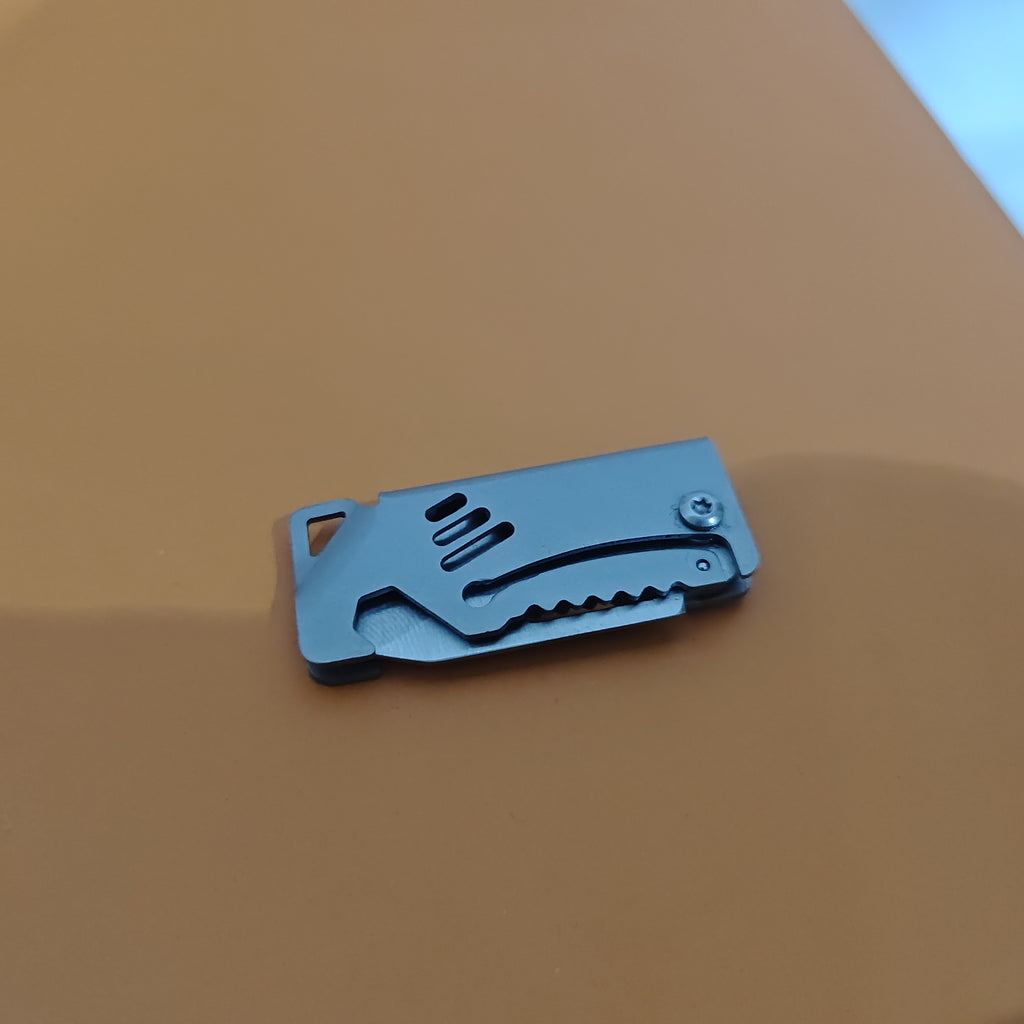 Mini EDC Folding Knife - D2 Steel Keychain Utility Tool with Bottle Opener