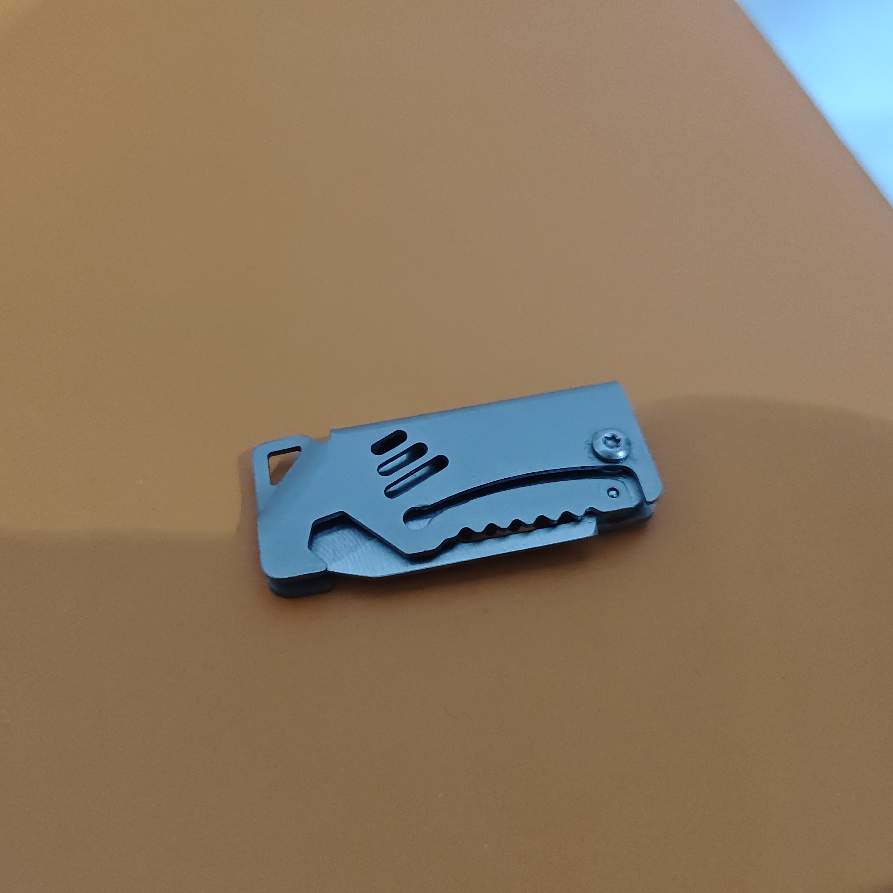 Mini EDC Folding Knife - D2 Steel Keychain Utility Tool with Bottle Opener