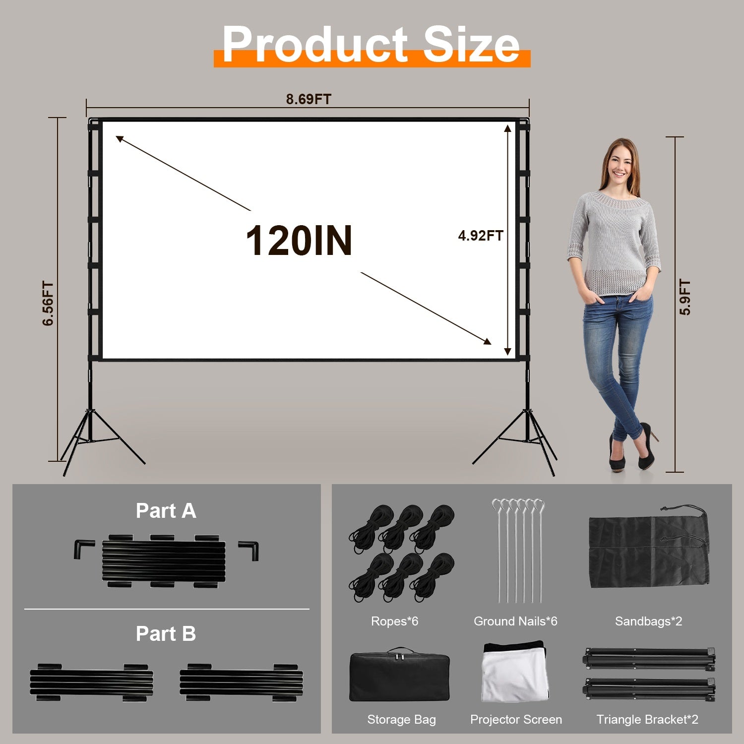 Projector Screen With Stand