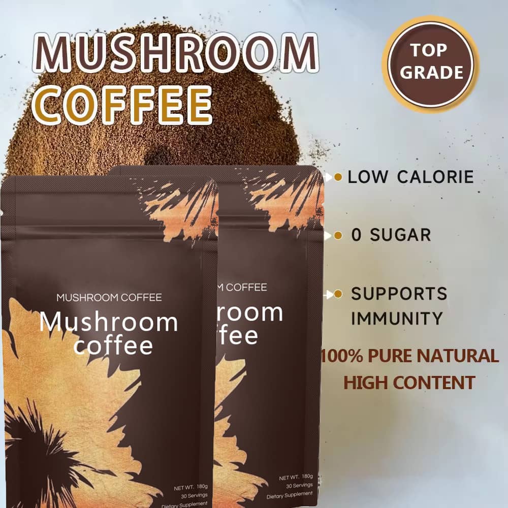Premium Mushroom Ground Coffee - Organic Blend with Lion's Mane & Chaga (454g)