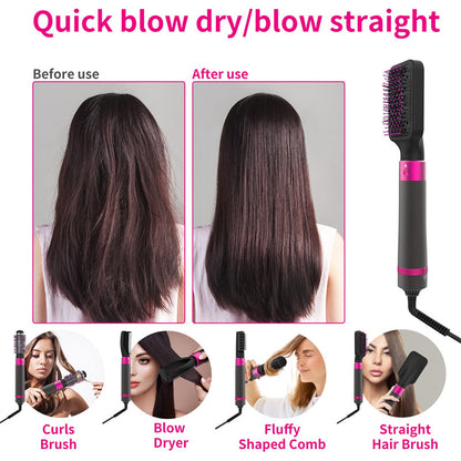 Introducing our Professional 5-in-1 Hair Dryer and Straightening Brush.