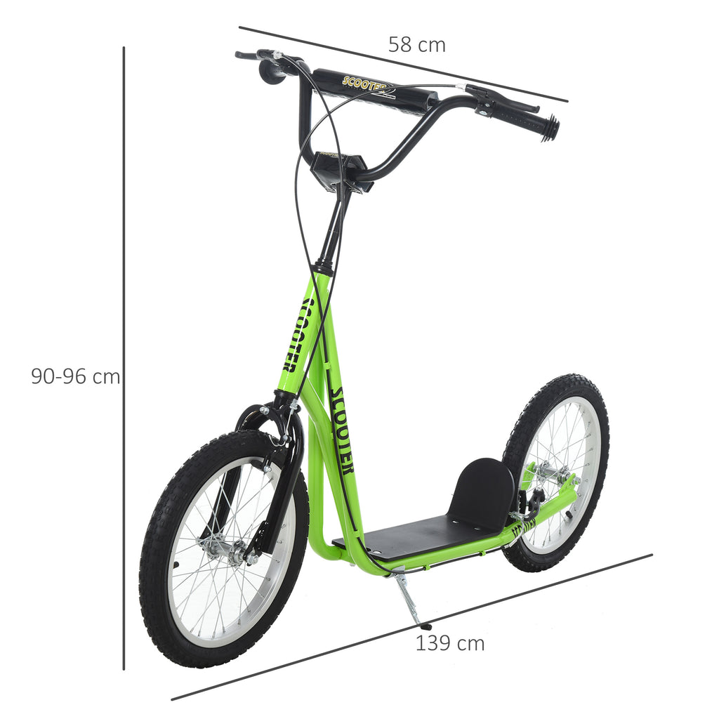 Kids Kick Scooter with Adjustable Height - Green
