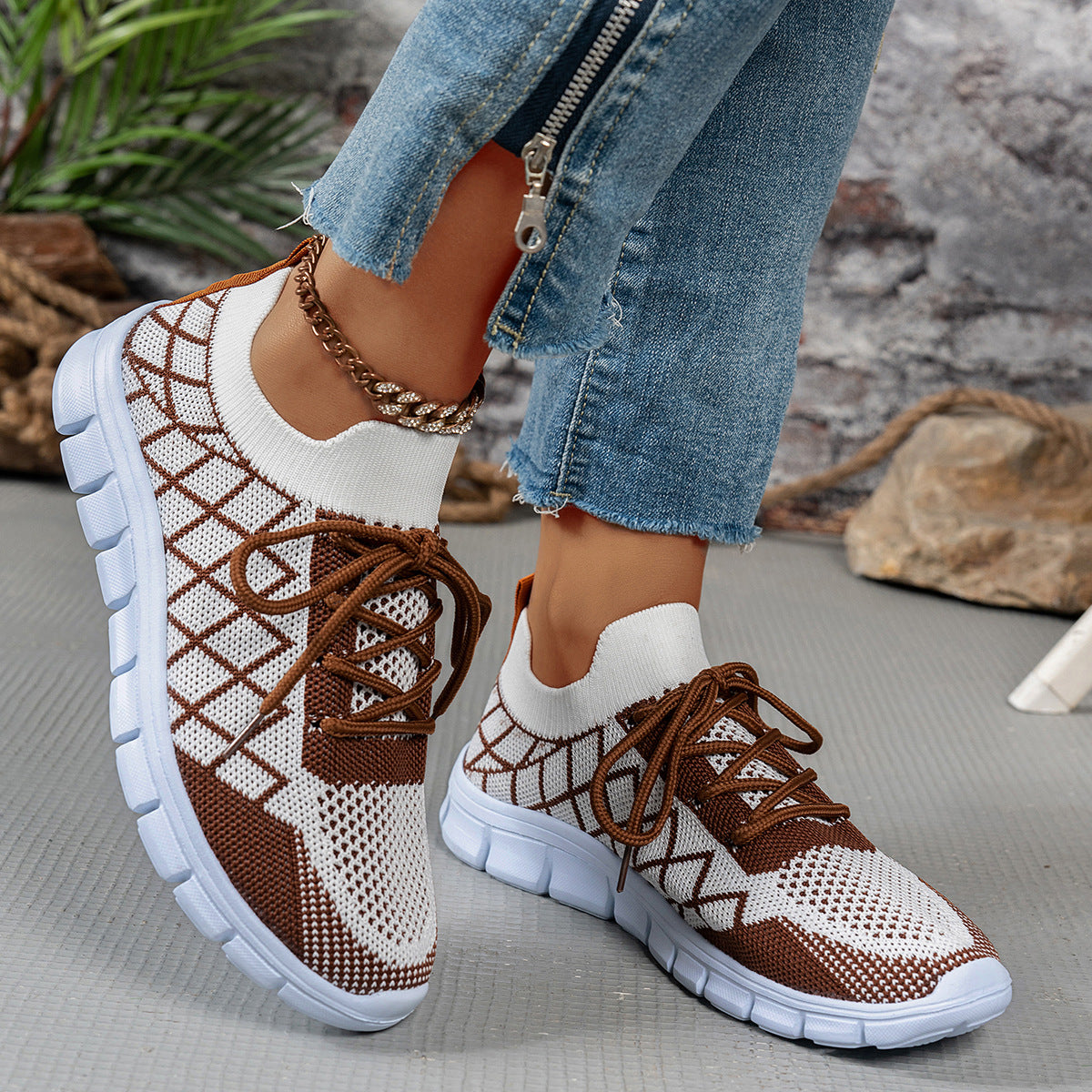 Breathable Mesh Sneakers – Women's Lightweight Casual Walking Shoes