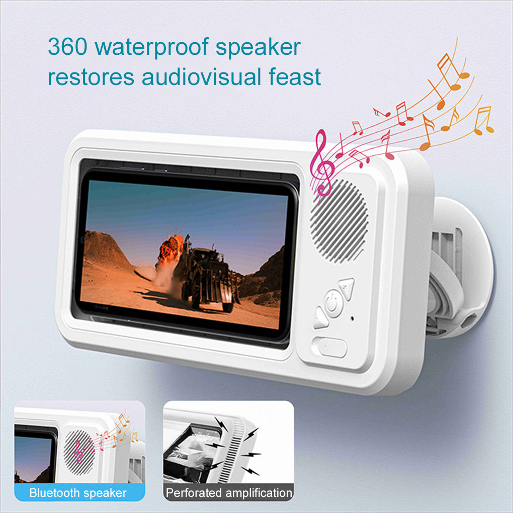 Waterproof Bluetooth Speaker with Phone Mount & Touch Screen
