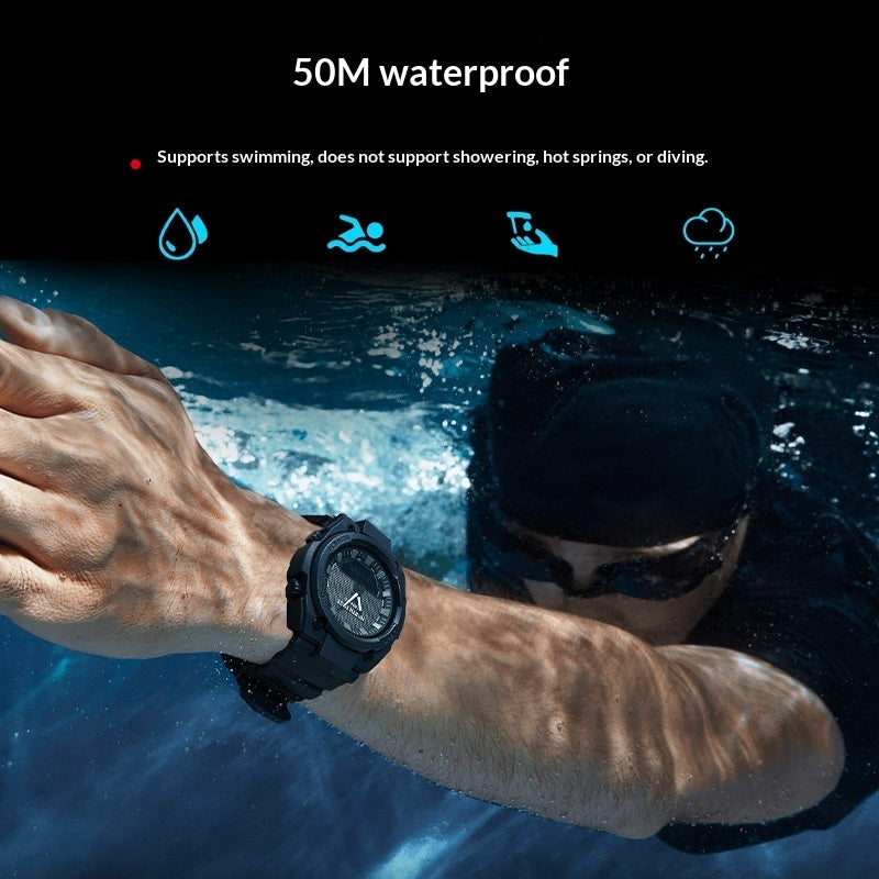 Dual-display Multi-function Luminous Quartz Watch